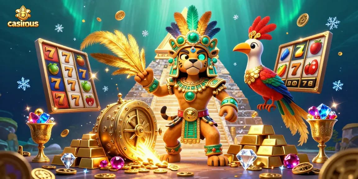 Experience the thrill of winning at casinous with vibrant casino elements and characters.