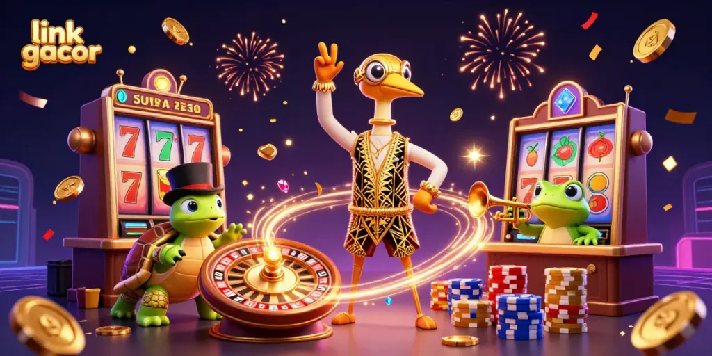 Experience thrilling wins with link gacor through vibrant 3D casino characters and engaging game elements.