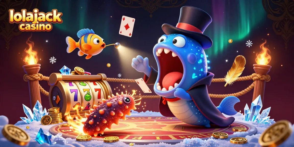 Experience the thrill of lolajack casino with a magical underwater gaming scene featuring unique characters and dynamic elements.