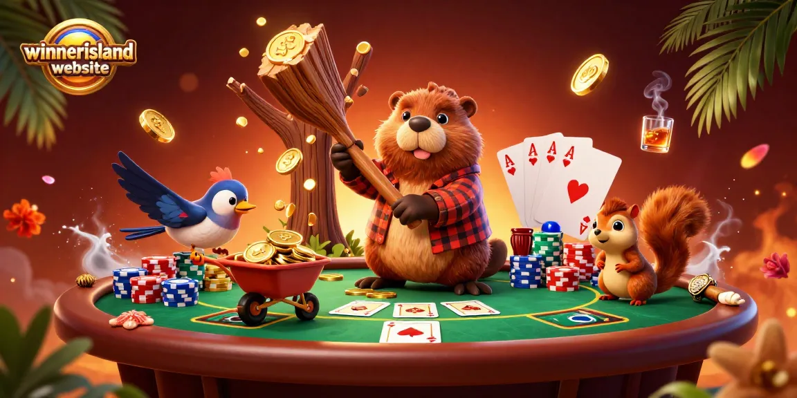 Play and win at the winnerisland website featuring engaging casino characters and dynamic poker elements.